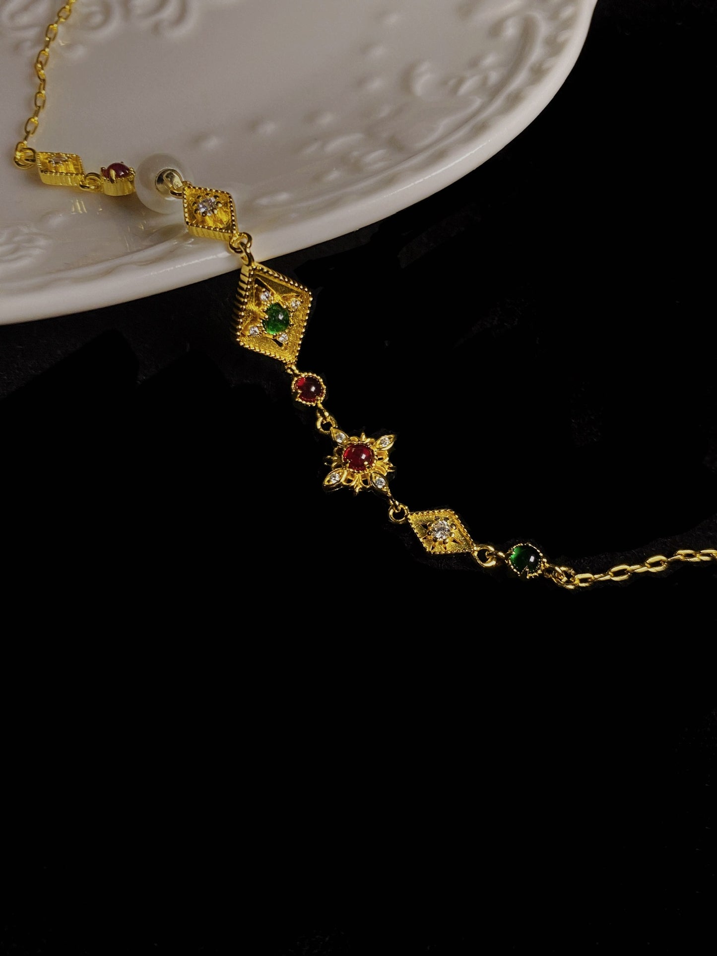 Regal Multi-Gem Charm Bracelet